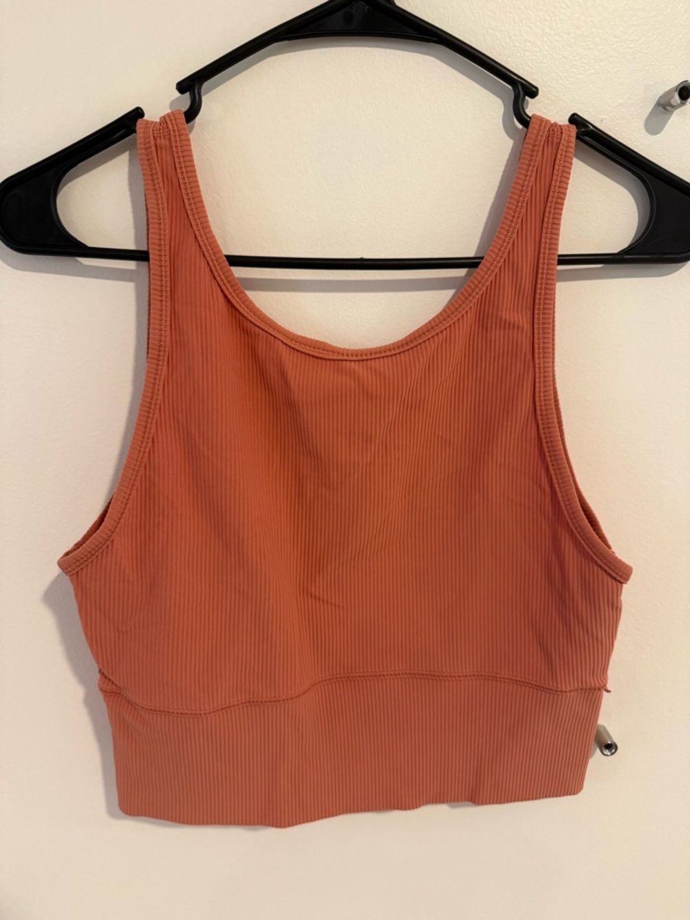 lululemon athletica Ribbed V-Neck Crop Tank in Rust - Picture 2 of 3